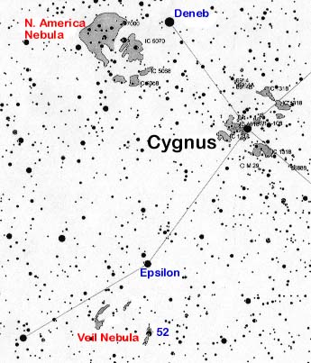 Veil Nebula: Finder Chart